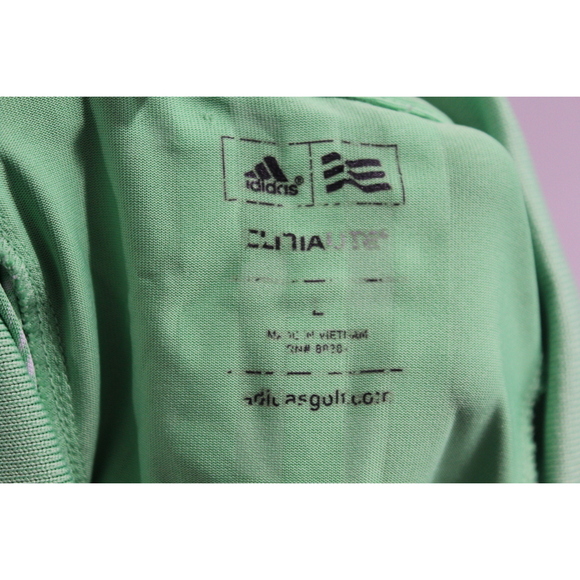 Adidas Climalite Green Polo Shirt Casual Golf Size Large - Picture 2 of 8
